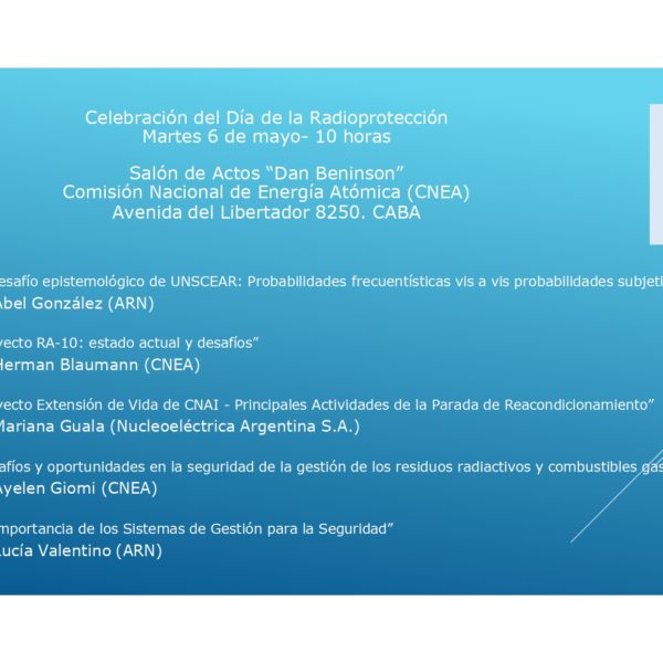 15 de abril. Feliz Día de la Radioprotección